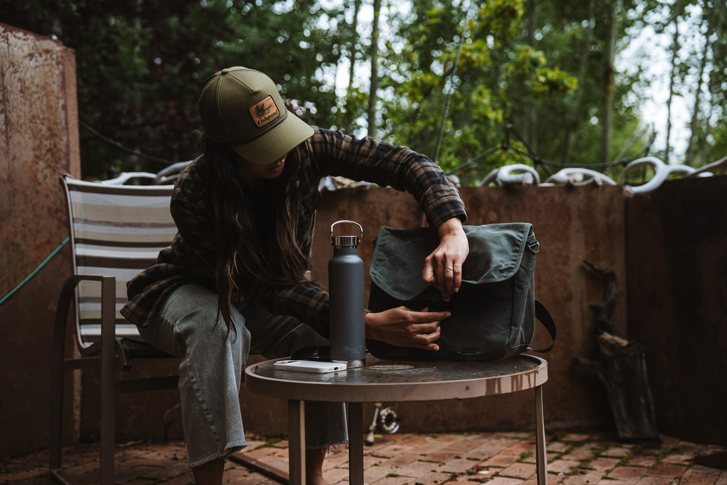 Lodgepole fishing satchel getting ready